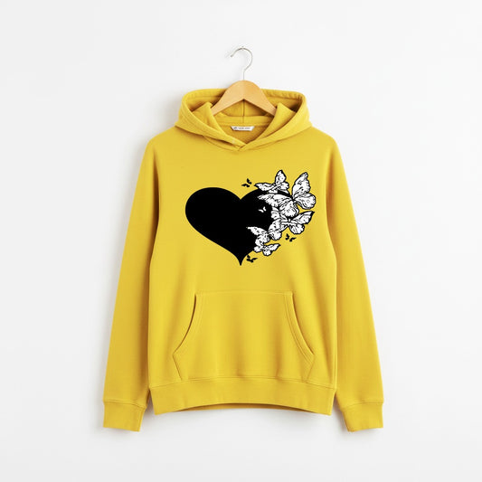 Navy Heart and Butterflies Hoodie