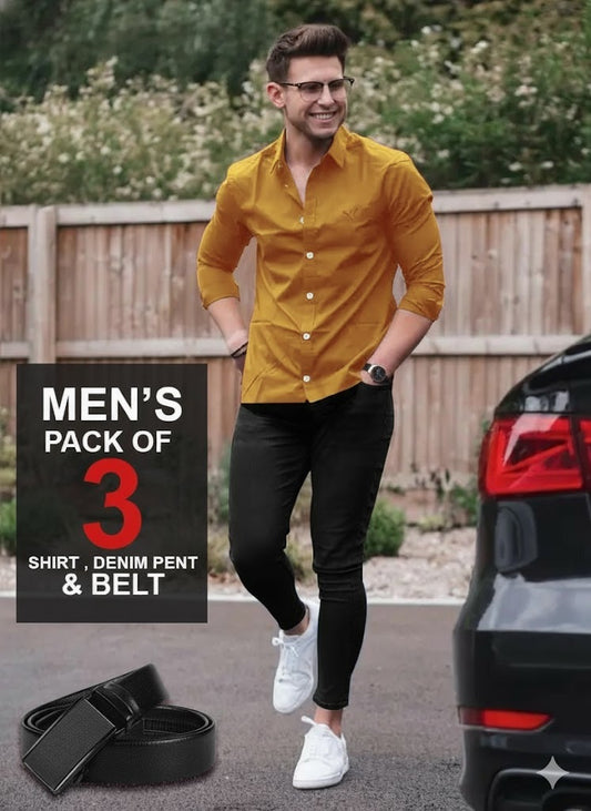 Pack Of 3 Shirt With Maching Pant