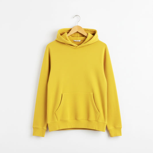 ladies Classic YALLOW  Pullover Hoodie with Kangaroo Pocket