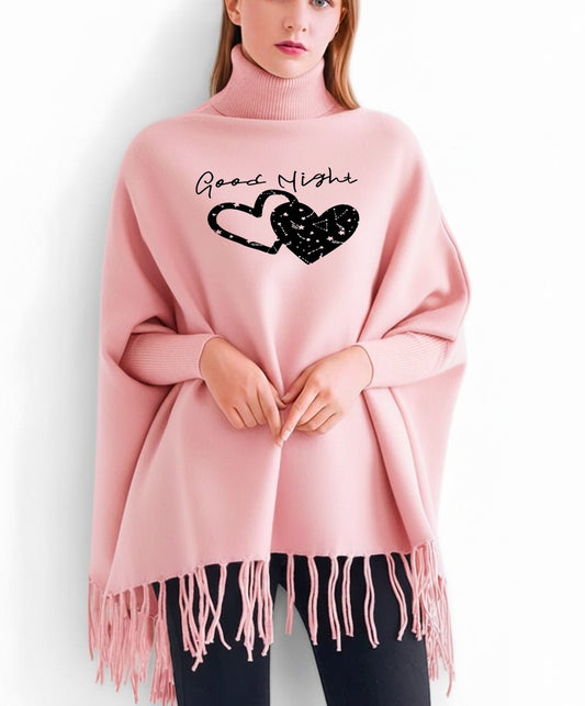 winter printed  ponchun for women