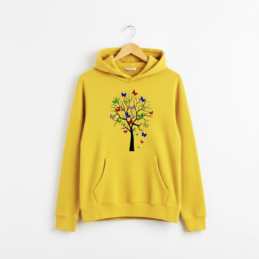 Yellow Butterfly Tree Hoodie