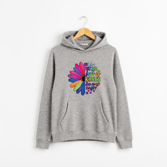Red Daisy Quote Hoodie