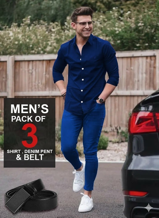 Pack Of 3 Shirt With Maching Pant