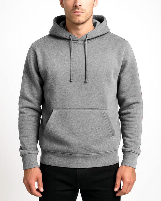 Men's Classic gray Pullover Hoodie with Kangaroo Pocket