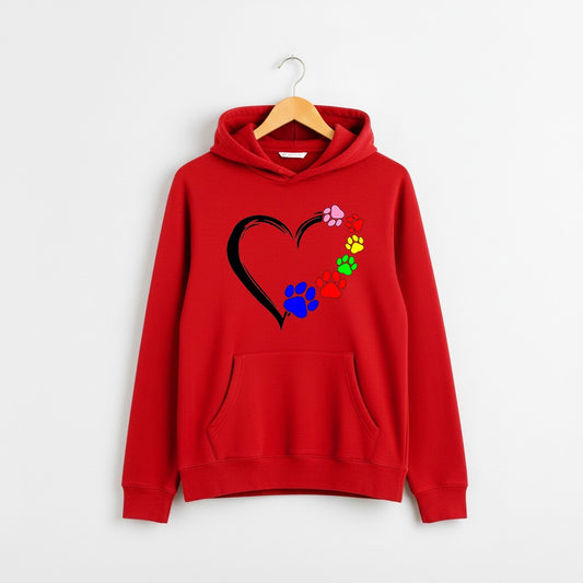 Women's Cute Print Hoodie with Kangaroo Pocket