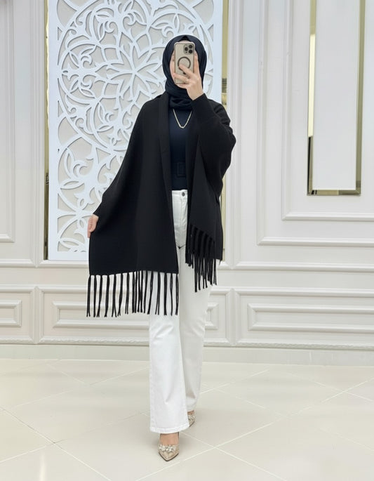 shwal with Bell bottom white jeans